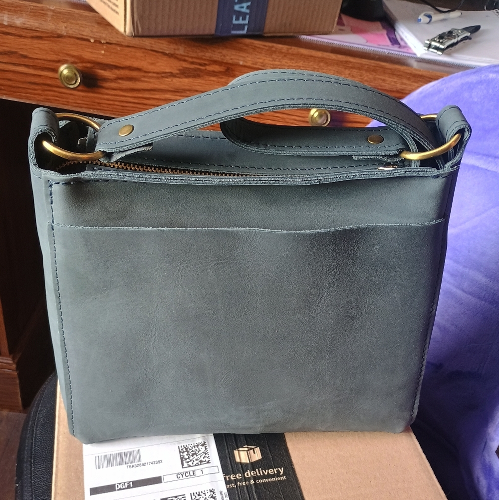 Portlant Leather Goods Storm Triangle Shoulder Bag